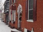 Carlisle House front with snow